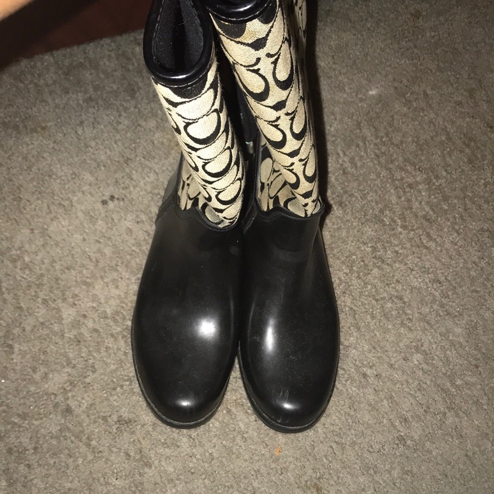 I’m selling Coach Rain Boots.
